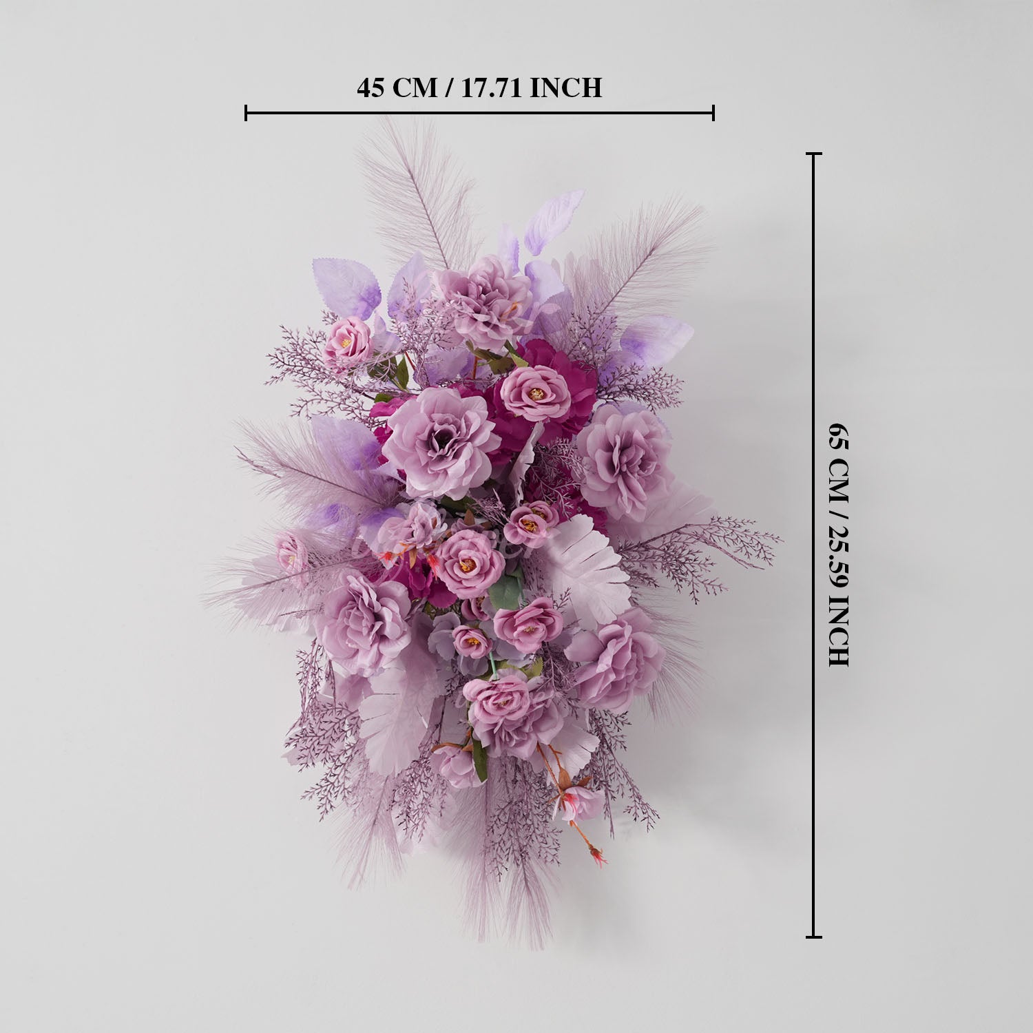 Uflower Purple Flower Arrangement Wedding Party Backdrop Floral Props